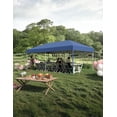 thumbnail image 2 of 10'x20' Pop Up Canopy - Gazebos One-Button Instant Setup, Heavy-Duty 210D Oxford Fabric & Rust-Proof Frame - 3 Adjustable Heights,Roller Bag,4 Sandbags - UV Protection for Beach,Party, 2 of 6