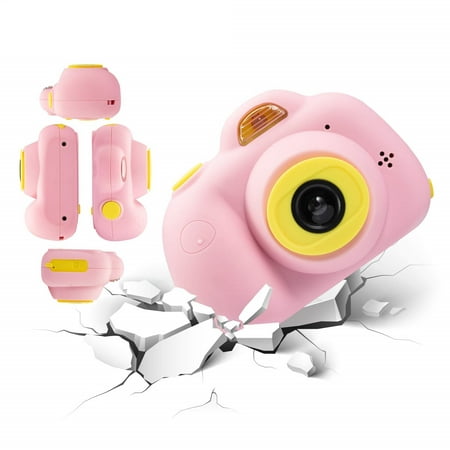 Kids Toys Camera for 3-6 Year Old Girls Boys, Compact Cameras for Children, Best Gift for 5-10 Year Old Boy Girl 8MP HD Video Camera Creative Gifts, Pink(16GB Memory Card Included), (Best Rugged Compact Camera)