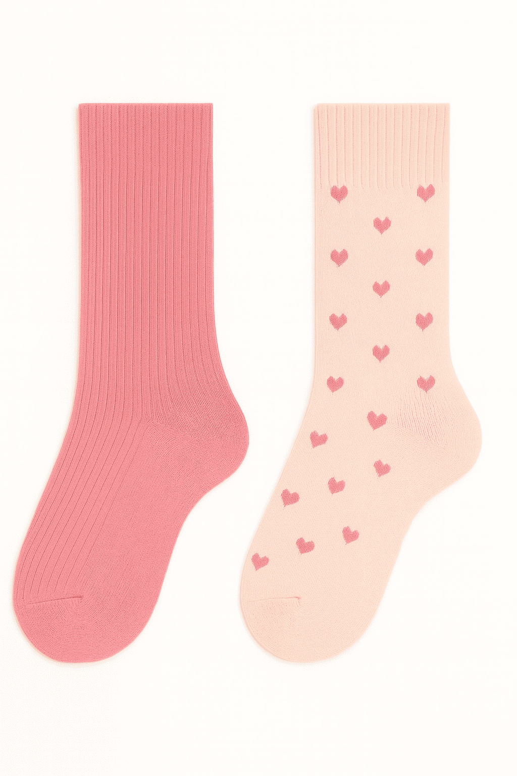 Kensie Girls Super Soft Slouchy Kids Socks (2-Pack) – Pink Hearts