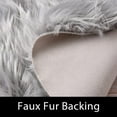thumbnail image 3 of Latepis Area Rugs 10x14 Living Room Rug Washable Rugs Grey Faux Sheepskin Fur Rug Fluffy Rug for Bedroom Fuzzy Rug Shag Rug for Sofa Nursery Play Room Entertainment Room, Rectangle, 3 of 7