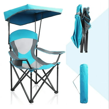 Folding Camping Chairs With Canopy Shade Portable Heavy Duty Outdoor Beach Chair