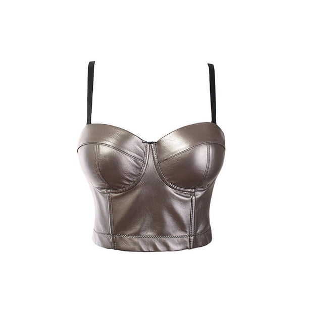 Chaleco elástico de verano de color sólido para mujer con tirantes de cuero, corsé sexy de estilo coreano que combina con todo, chaleco de pecho envolvente de estilo europeo y americano