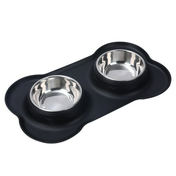 No-Spill Stainless Steel Dog Bowl – 24oz Anti-Tip, Non-Skid Silicone Base – Chew-Proof, BPA-Free for All Pets
