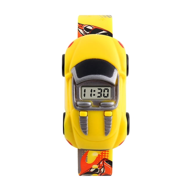 Reloj digital para niños Reloj de pulsera deportivo para niños con forma de coche de dibujos animados con reloj de pulsera electrónico con esfera desmontable Inevent EL4545-02
