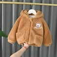 thumbnail image 4 of Toddler Coats for Boys 6t Baby Girls Boys Cartoon Letter Jacket Bear Ears Hooded Boy Thick Winter Jacket, 4 of 5