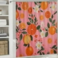 thumbnail image 6 of PRATYUS Peach Shower Curtains for Bathroom Decor - Pink Bathroom Shower Curtain Fabric Orange Bathroom Decor Curtains with Hooks - Colorful Shower Curtain Waterproof Curtains Floral 36x72, 6 of 7