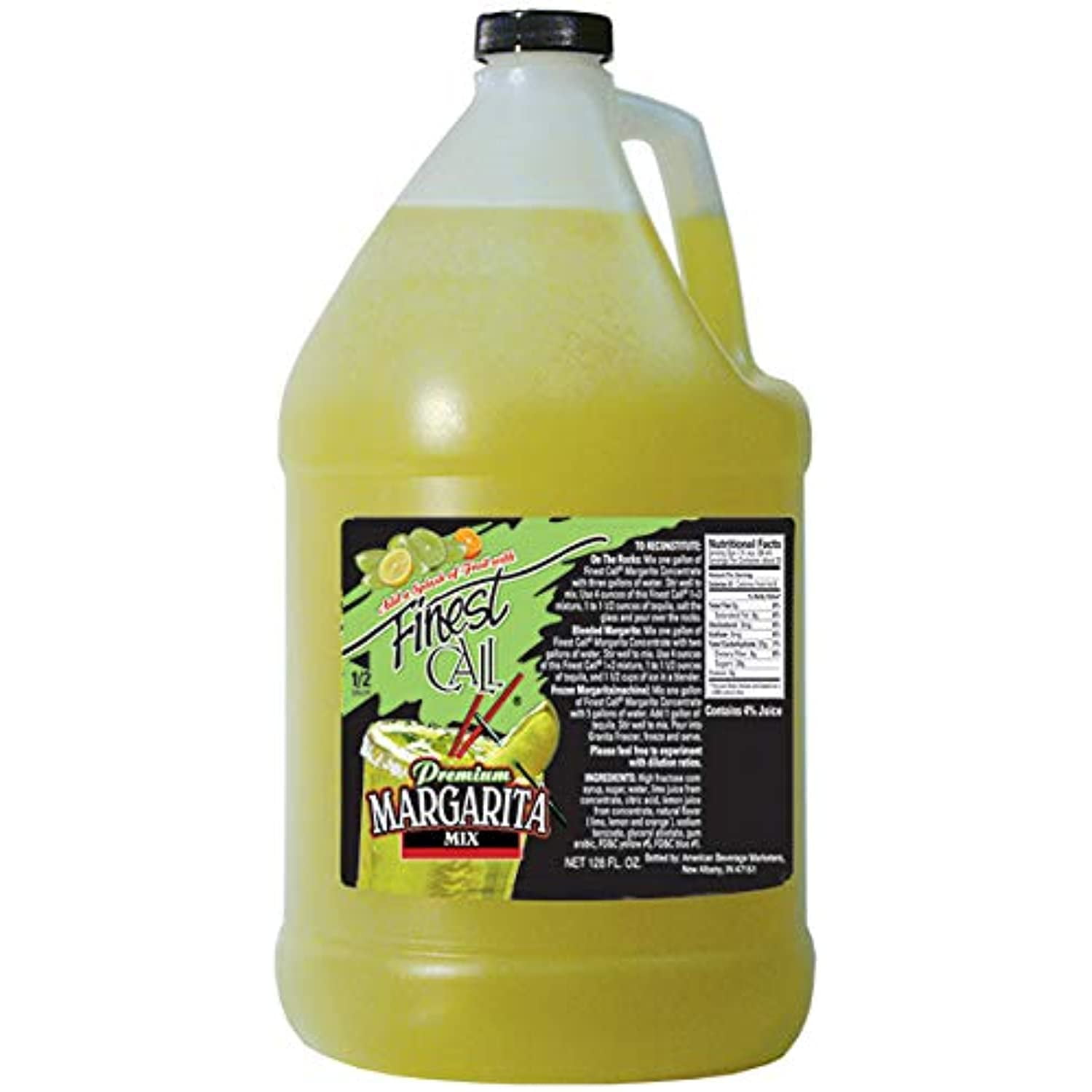 Finest Call Premium Margarita Concentrate Drink Mix, 1 Gallon Bottle