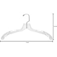 thumbnail image 3 of Perchas de plástico DEILSY Clear, paquete de 12 unidades, para ropa y armario, 3 of 8