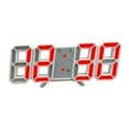 thumbnail image 2 of Reloj LED, reloj despertador electrónico, brillo ajustable, reloj Digital, reloj de escritorio para mesita de noche, oficina, decoración de mesita de y rojo, 2 of 8