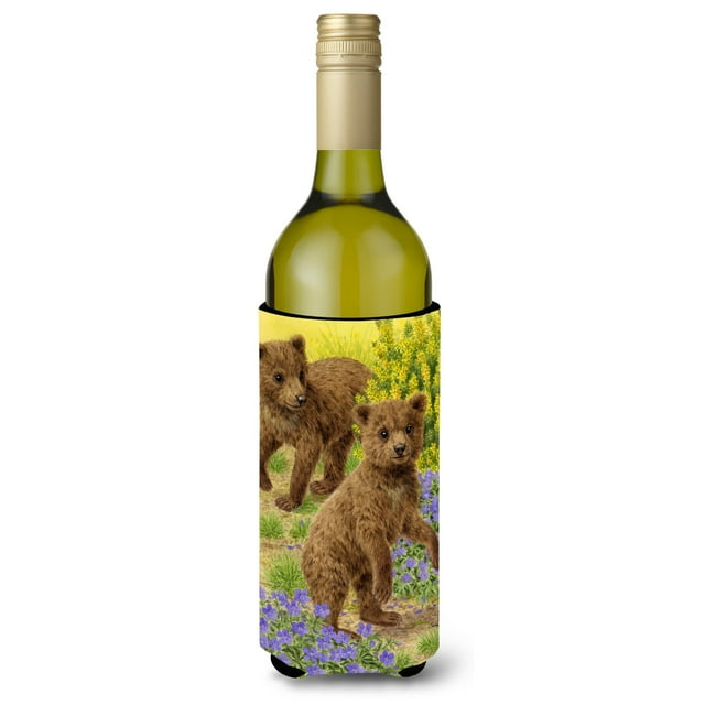 ""Caroline'S Treasures Bear Cubs Botella De Vino Koozie Hugger Asa2085Literk 750 Ml Multicolor""