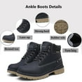 thumbnail image 2 of Mens Snow Boots Waterproof Womens Outdoor Hiking Shoes Ankle Sneakers Lace Up Anti-Slip, 2 of 7
