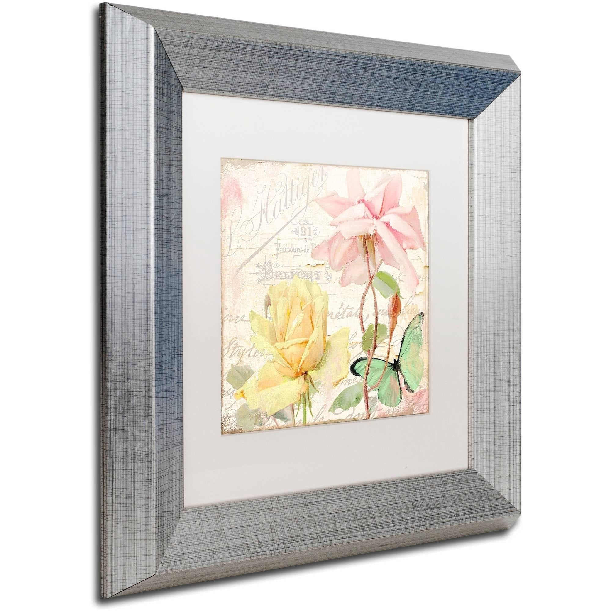 Trademark Fine Art "Florabella IV" Canvas Art by Color Bakery White Matte, Silver Frame