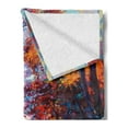 thumbnail image 2 of Country Soft Flannel Fleece Blanket, Colorful Fairy Paint of Park in Fall View of the Earth in Oil Painting Style Print, Cozy Plush for Indoor and Outdoor Use, 70" x 90", Multicolor, by Ambesonne, 2 of 5