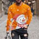 thumbnail image 1 of Blusas y camisas de manga larga y cuello redondo para hombre, informales, a la moda, con estampado navideño, cuello redondo, blusas de licra de manga larga para hombre., 1 of 5