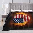 thumbnail image 5 of XMXY Fleece Throw Blanket for Couch, American Flag Flame Skull Lightweight Plush Fuzzy Cozy Soft Bed Blankets and Throws for Sofa, 50"x40" inches, 5 of 8