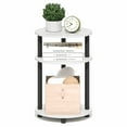thumbnail image 2 of Furinno TURN-N-TUBE Night Stand, 3-Tier 23" Tall Oval Nightstand, Bedside Table with Open Shelving for Bedroom, Living Room, White, 2 of 5