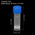 thumbnail image 2 of Unique Bargains 5mL Plastic Test Tubes, 80 Pack Frozen Test Tube Graduated Vial Container Storage Screw Cap, Blue Clear, 2 of 6