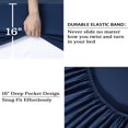 thumbnail image 3 of Bamboo Sheets Set of 3 - Rayon from Bamboo Cooling Bed Sheets, 16" Deep Pocket Fitted Sheet for Hot Sleepers, Twin Size Soft Wrinkle-Resistant Bedding, 3 of 9