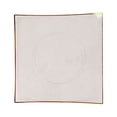 thumbnail image 2 of Balsa Circle 10 Concave Clear 10" Square Disposable Salad Dinner Plastic Plates Gold Trim Party Events Decorations, 2 of 8