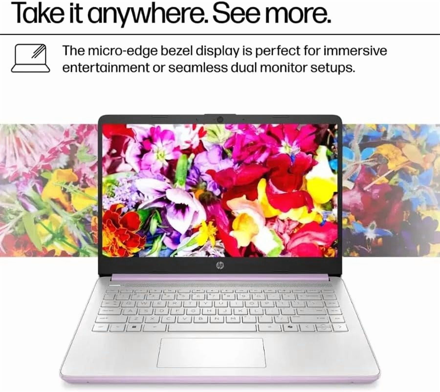 HP 14" Flagship Everyday Laptop Computer, 32G RAM, 128G UFS, 256G SD Card, Intel Quad-Core, Windows 11 Pro, AI-Powered, 1-Y Office 365, For Student & Business
