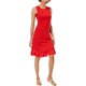 thumbnail image 1 of Vestido ajustado maison Jules con dobladillo con volantes para mujer rojo XX-Small, 1 of 2