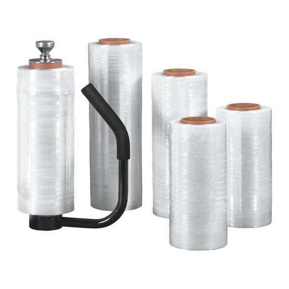 Aviditi 12" x 1500' Cast Hand Stretch Film, Clear, 80 Gauge, Stretch Wrap for Moving and Shipping, 4 Rolls