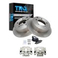 thumbnail image 2 of TRQ Rear Ceramic Disc Brake Pads Rotors & Calipers Kit for Chrysler Dodge Jeep Mitsubishi New, 2 of 4