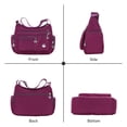 thumbnail image 3 of KXF Nylon Crossbody Bags for Women Waterproof Shoulder Bag Ladies Multi Pocket Tote Handbag Travel Messenger Bag, 3 of 8