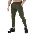 thumbnail image 1 of FEDTOSING Men's Gym Sweatpants Drawstring Green Running Joggers Trackpants with Zipper Pockets, 1 of 6