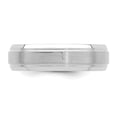 thumbnail image 4 of Auriga Fine Jewelry 14K White Gold 6mm Lightweight Line Edge Men's Wedding Band Size 8, 4 of 6