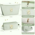 thumbnail image 3 of DAKIMOE Makeup Bag Cosmetic Bags Organizer Personalized Initial Travel Essentials Toiletry Bag for Birthday Christmas Girlfriend Teacher Valentines Day Gifts, 3 of 9