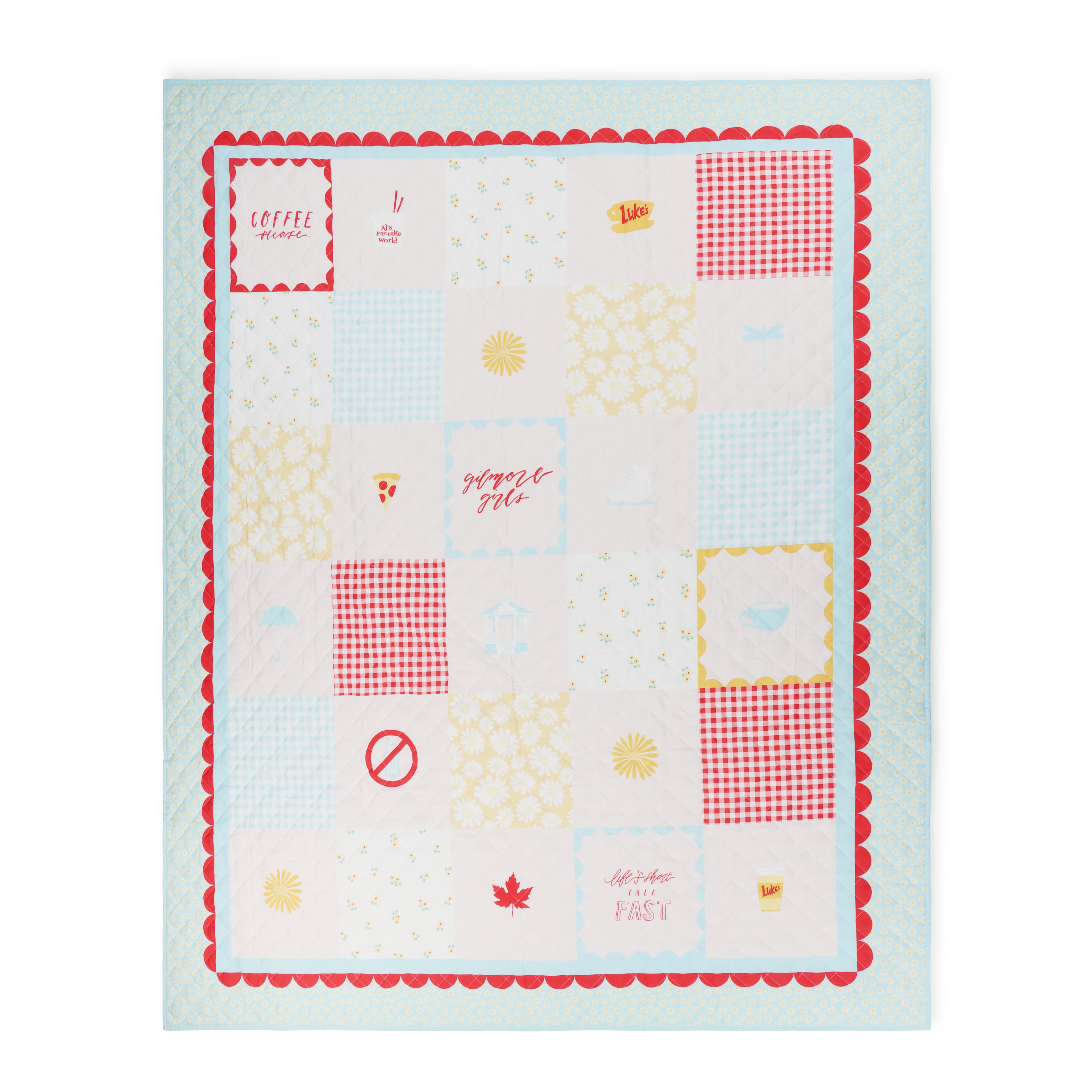 Gilmore Girls Cozy Patchwork 3 Piece Quilt & Sham Bedding Set, Queen Size