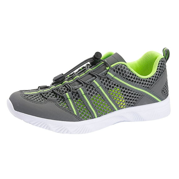 PMUYBHF Male Mens Leather Boots Men Sneakers Summer Couple Outdoor River Tracing Shoes Mesh Breathable Comfortable Casual Wading Shoes Lightweight Non Slip Shoes 41