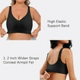 thumbnail image 4 of DuoJiaJ Women's Nude Adjustable Pull And Drop Large Size Underwear Women's Gathering Sports Bra Without Steel Rings Wireless Bras Black, 4 of 5