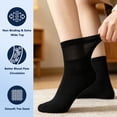 thumbnail image 4 of Ankle Diabetic Socks 6 Pairs (10-13, Black), 4 of 6