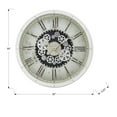 thumbnail image 4 of Monarch Specialties I 9033 - Clocks, 30" Round, Gear Mechanism, Large Oversized, Wall Clock, White, Transitional, 4 of 4