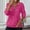 #0328-Hot Pink, variant on Ailaofu Womens Cable Knit Half Zip Sweater V Neck Collared Fall Trendy Oversized Long Sleeve Pullover Tops
