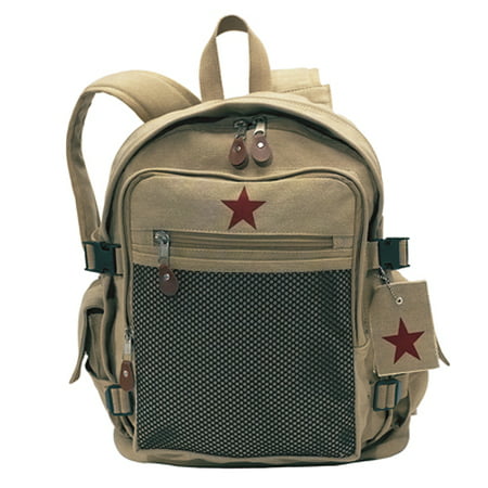 Vintage Mini &quot;Star&quot; Mesh Front Backpack, Kahki - www.waterandnature.org