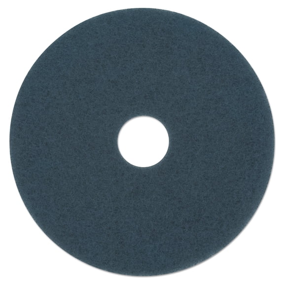 Scrubbing Floor Pads, 17" Diameter, Blue, 5/carton | Bundle of 5 Cartons