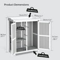 thumbnail image 7 of Potting Bench Outdoor Cabinet with Metal Tabletop, Wooden Storage Cabinets Weatherproof for Outside, Planting Work Benches with Adjustable Shelf, Doors for Garden Patio Lawn, 7 of 7