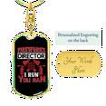 thumbnail image 3 of I Run You Ran Firefighter Stainless Steel or 18k Gold Premium Swivel Dog Tag Keychain, 3 of 8