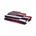 thumbnail image 2 of Red Navy Blue Striped Towel Set of 3, Soft Microfiber Bath Towels, Hand Towel, Washcloths, Contemporary Minimalist Aesthetic Quick-Dry Absorbent Towels for Bathroom Kitchen Hotel Beach Gym Spa, 2 of 7