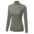 thumbnail image 2 of Doublju Women's Long Sleeve Turtleneck Lightweight Pullover Top Sweater with Plus Size, 2 of 4