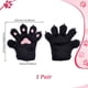 thumbnail image 2 of Guantes de piel sintética con estampado de garras de gato y pata de lobo. Guantes de invierno cálidos con estampado de pata de gato, ideales para cosplay., 2 of 9