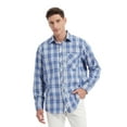 thumbnail image 2 of Onimisc Men's Casual Button Down Shirts Cotton Long Sleeve Plaid Work Shirts for Men, 2 of 7