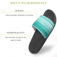 thumbnail image 3 of GZHJMY Stylish Slides for Women Men, Green Wooden Board Soft Flexible Slip-on Sandals Slippers, 3 of 7