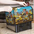thumbnail image 2 of Toaster Covers 2 Slice, Different Construction Site Vehicles Waterproof Bread Machine Cover Fits for Standard 2 Slice Toasters, Home Decor Toaster Protection with Hanging Rope, 2 of 7