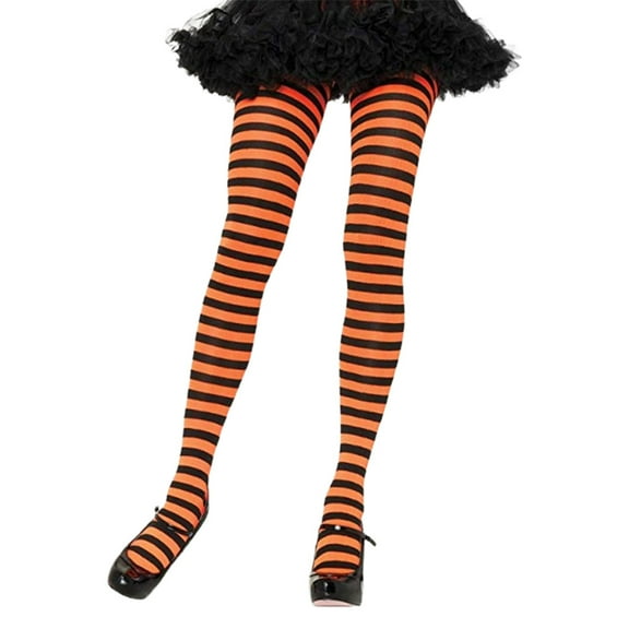 SDFGTstore Women Rainbow Wide Striped Holiday Tights Opaque Microfiber Stockings Pantyhose