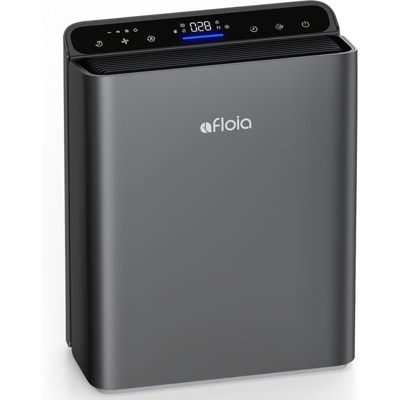 Afloia Air Purifiers for Bedroom - Air Purifiers for Home Large Room Up to 1280Ft², 3-Stage Filter with Laser Air Quality Sensor for Pets Hair Dander Pollen Allergies Dust Mold Odor Smoke, Grey