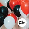 thumbnail image 5 of Prextex 75 Black Party Balloons 12 Inch Black Balloons with Matching Color Ribbon for Black Theme Party Decoration, Weddings, Baby Shower, Birthday Parties Supplies or Arch Décor - Helium Quality, 5 of 6